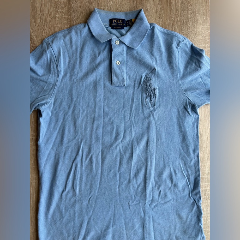 Ralph Lauren Polo Shirt in Light Blue with Embroidered Pony